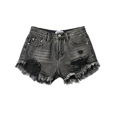 Shorts Denim Pant Women Mom Jeans Short Pants Slim Fit High Waist Sexy Trousers Y2k Streetwear Hole Splice Party Club Summer