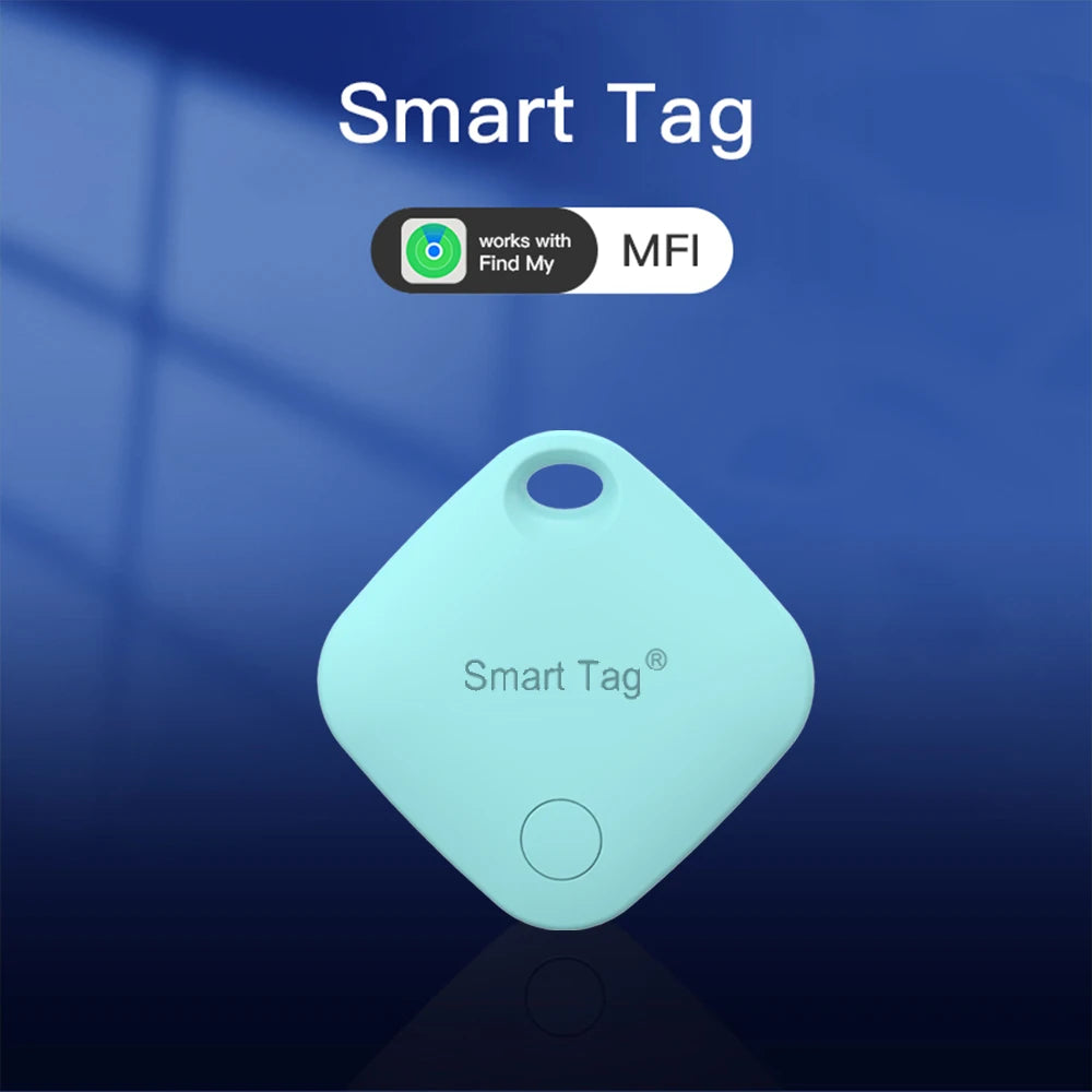 Showlu Smart Bluetooth key finder tracker compatible with Find My, small portable device for locating keys and valuables.