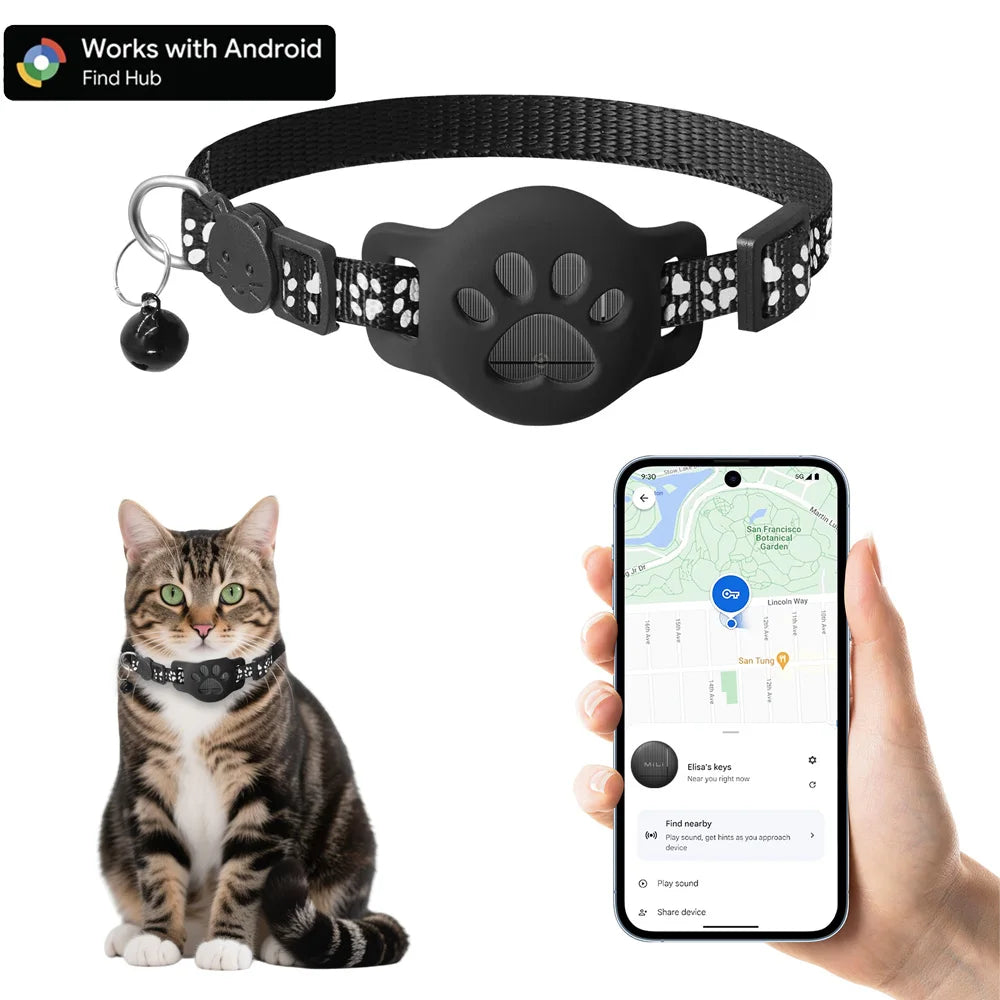 Showlu Smart General Pet GPS Tracker device showing compact design with LED indicator and attachment clip for tracking pets.
