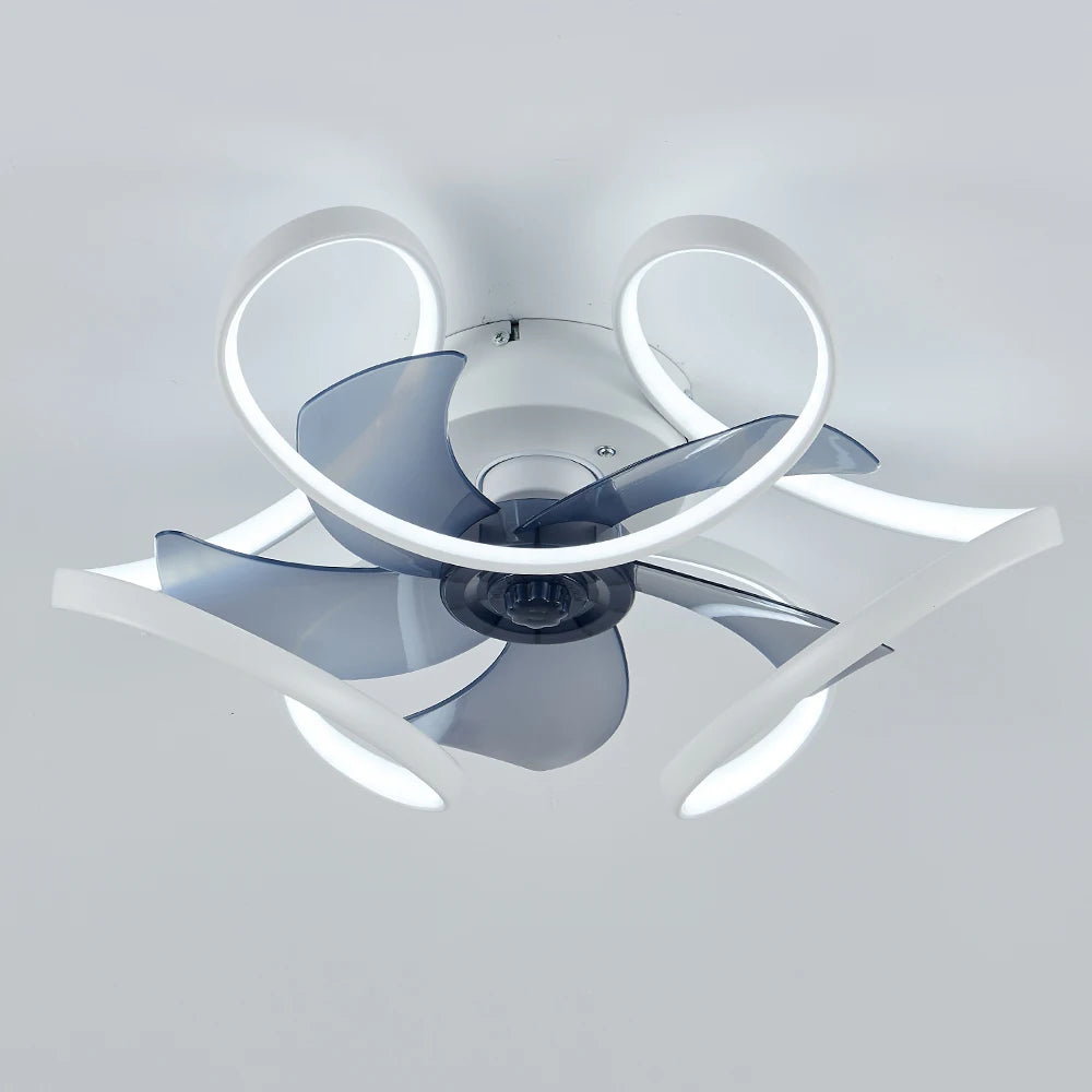 IRALAN Modern ceiling fan with light colorful style, silent ceiling led light fan fans with remote control for room living room