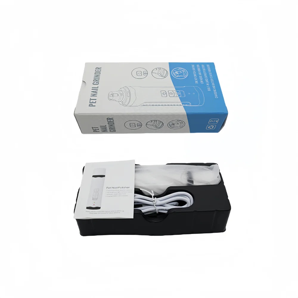 Pet nail grinder from Showlu Fashion Store with a sleek design, showing the grinding head and adjustable settings.