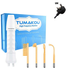 Facial Skin Care High Frequency Facial Wand Portable Hand-Held High Frequency Facial Machine with 4 Pcs Different Tubes