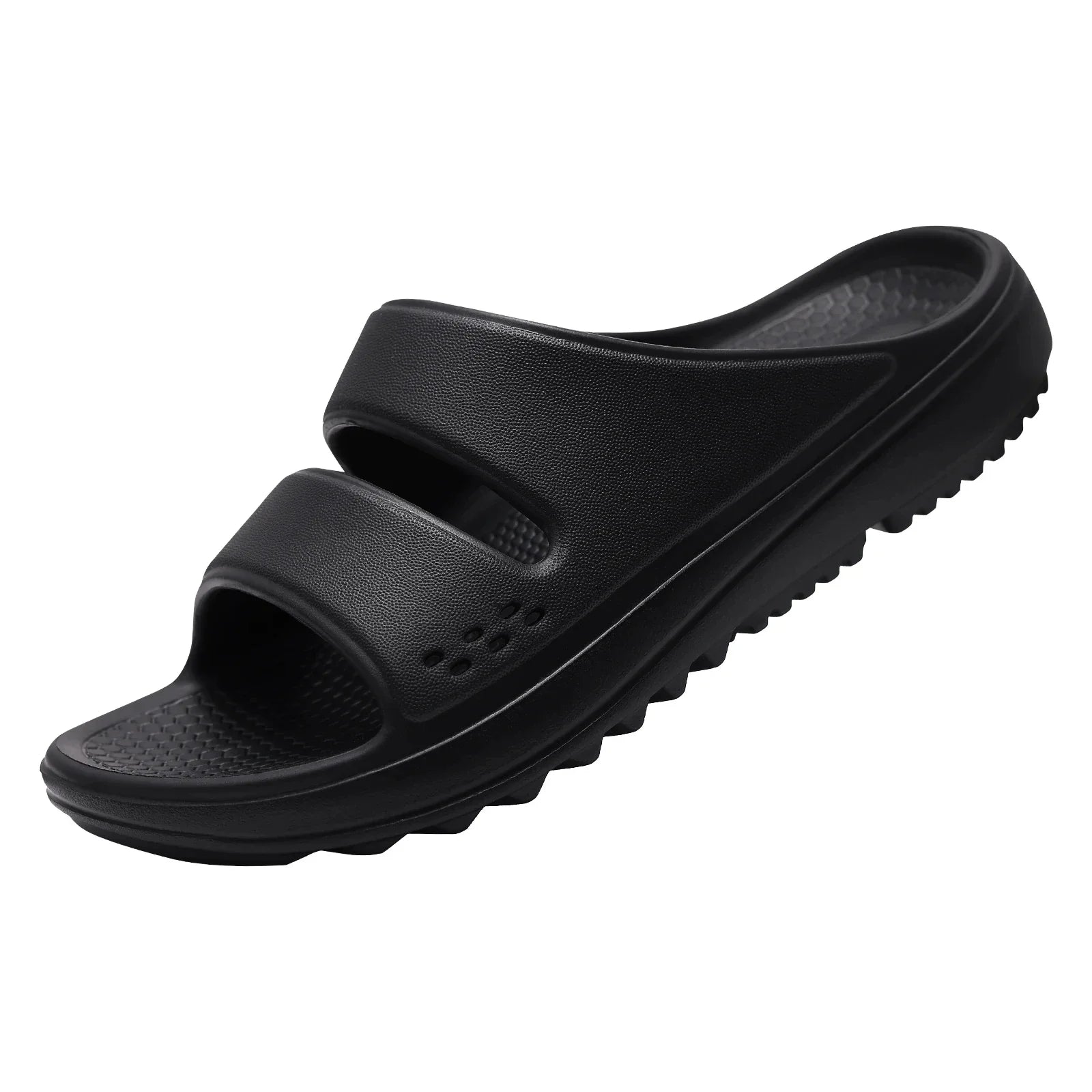 Comwarm Thick Sole Flip Flops for women with soft EVA yoga mat footbed and beach sandal design, featuring a sturdy sole.