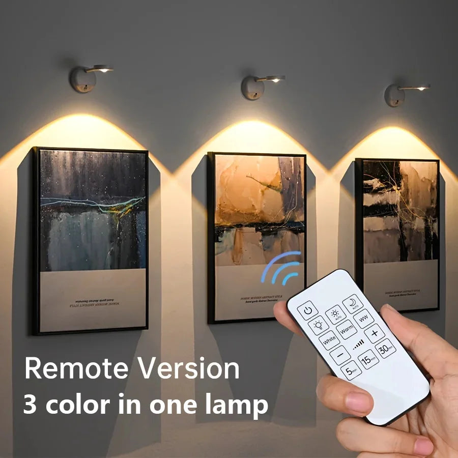 Rechargeable Motion Sensor LED Wall Spotlight by Showlu Smart General mounted on exterior wall, showcasing its sleek design and motion sensor feature.