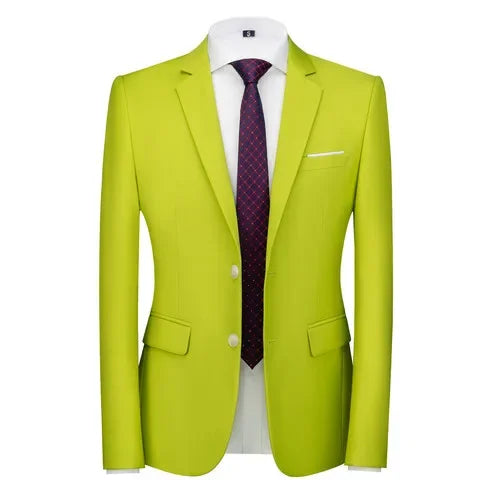 Men's slim fit 16-color suit jacket by Showlu Fashion, formal office blazer, casual blazer, available in 6XL big size
