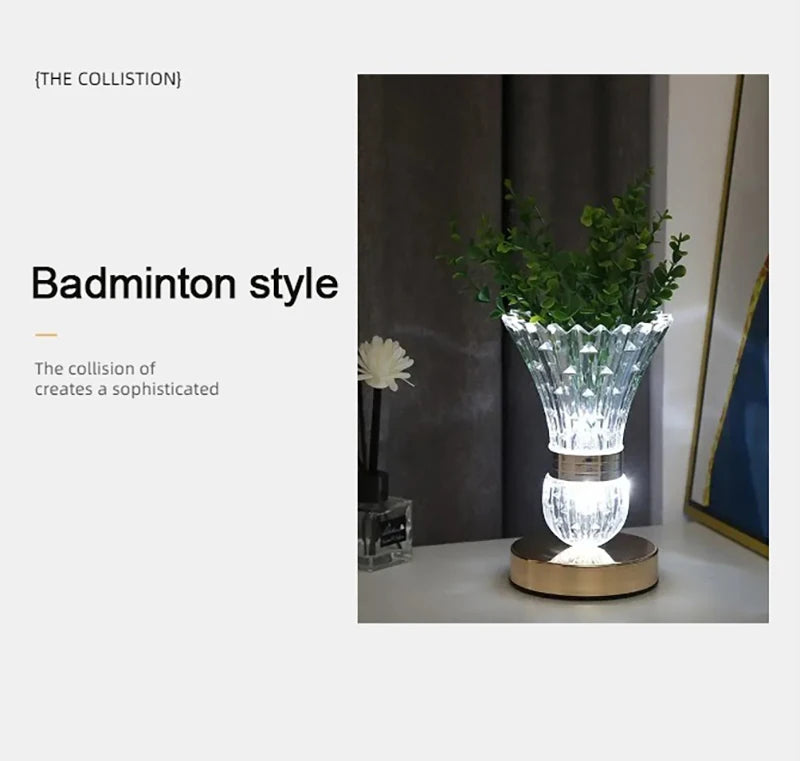 Showlu Smart General LED color-changing vase with illuminated glass surface and vibrant color display.