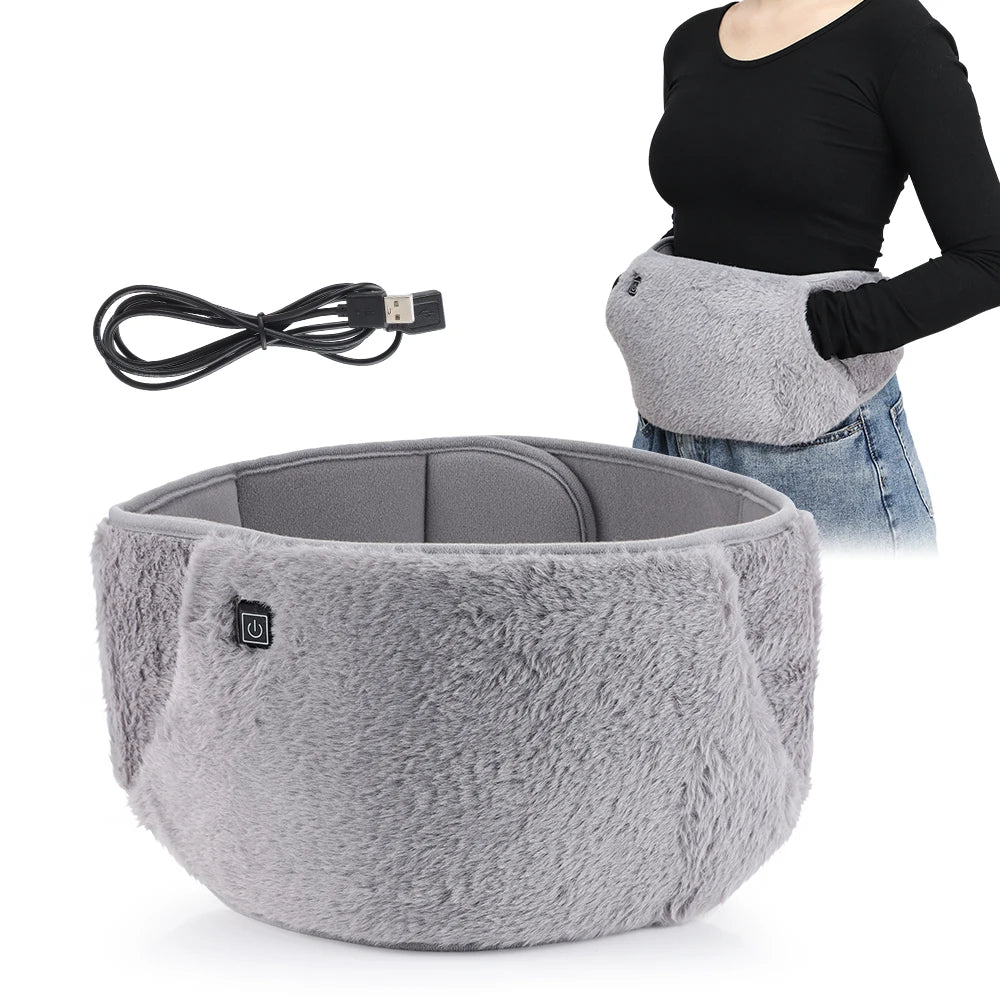Showlu Smart General USB electric heating waist belt with graphene warm pad, adjustable for comfortable warmth and support.