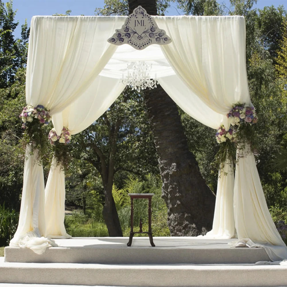 10x10ft Heavy Duty 4-Post Wedding Backdrop Stand and Canopy Chuppah