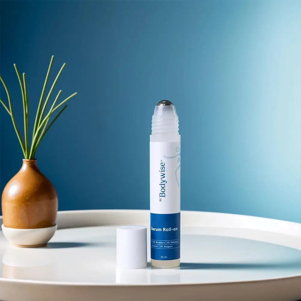Showlu Smart General hair growth serum roller with a clear glass bottle and rollerball applicator on a white background.