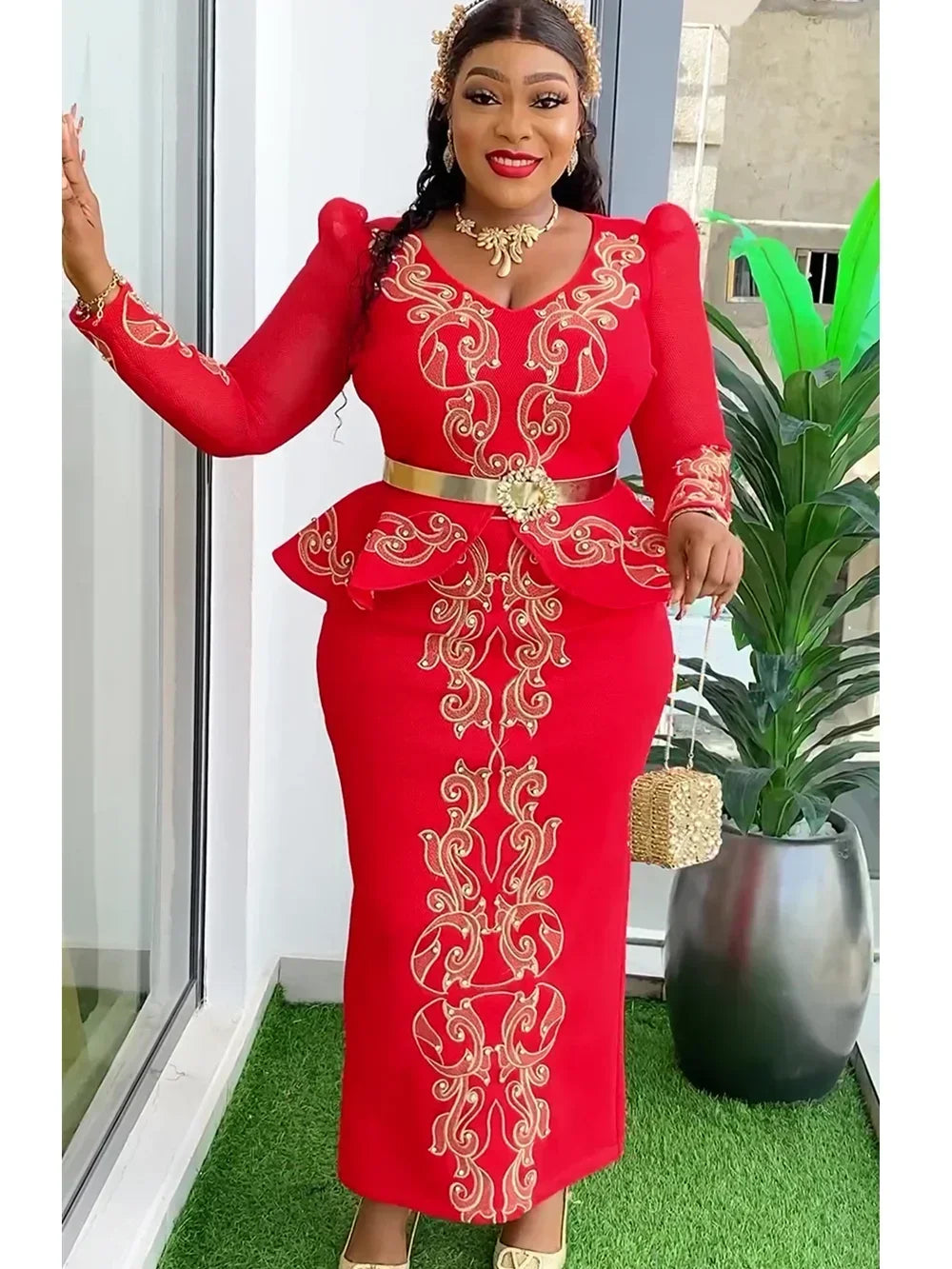 2025 Elegant African Dresses for Women New Africa Clothing Plus Size Wedding Party Long Dress Dashiki Ankara Outfits Robe