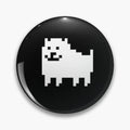 Undertale Annoying Dog pin button by SHOWLU FASHION, plastic lapel badge featuring the character from the game.