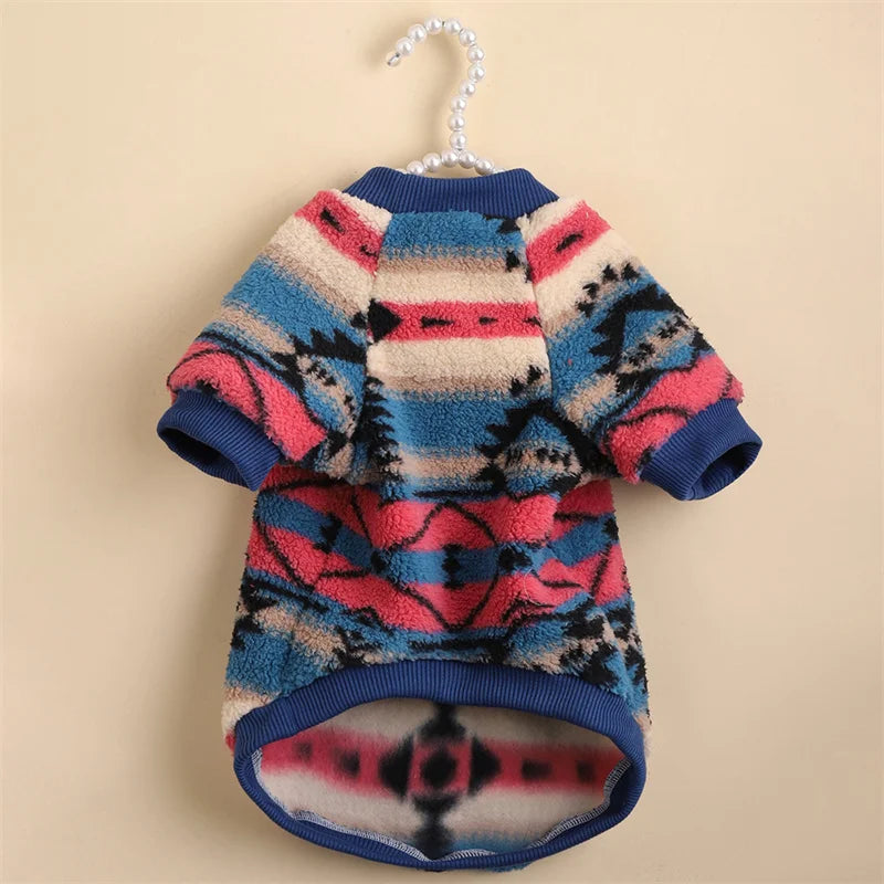 XLeiPet National Style dog hoodie, warm retro winter pet sweater with comfortable fit and stylish design for dogs.