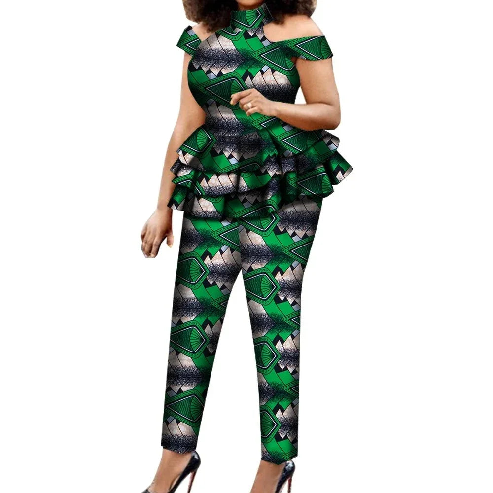 Women T Shirt Set Women Pant Suits Female Trouser Suit Plus Size Summer Set for Lady Party Clothing WY7924