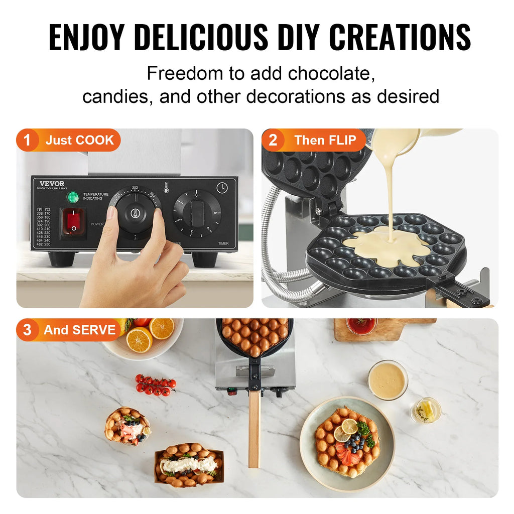 Showlu Smart General mini waffle maker with fun shape molds, compact design, and non-stick surface for quick, easy waffles.