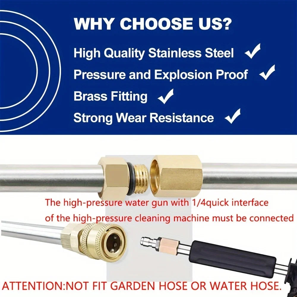 Showlu Smart General pressure washer quick-connect adapter set with multiple fittings on a clean surface.