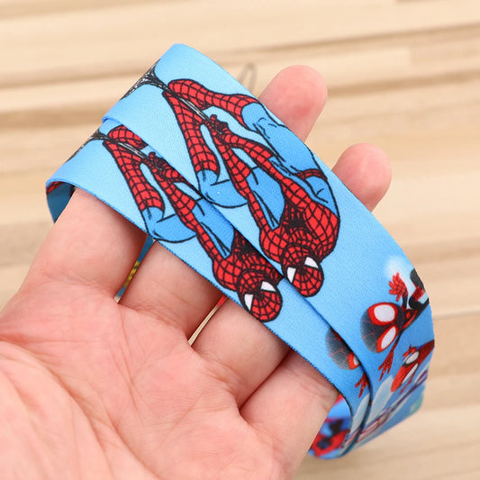 YQ998 Anime Spider-Man Lanyard Peter Parker Phone Rope for Key USB ID Card Badge Holder Cartoon Neck Strap Keychain Lariat