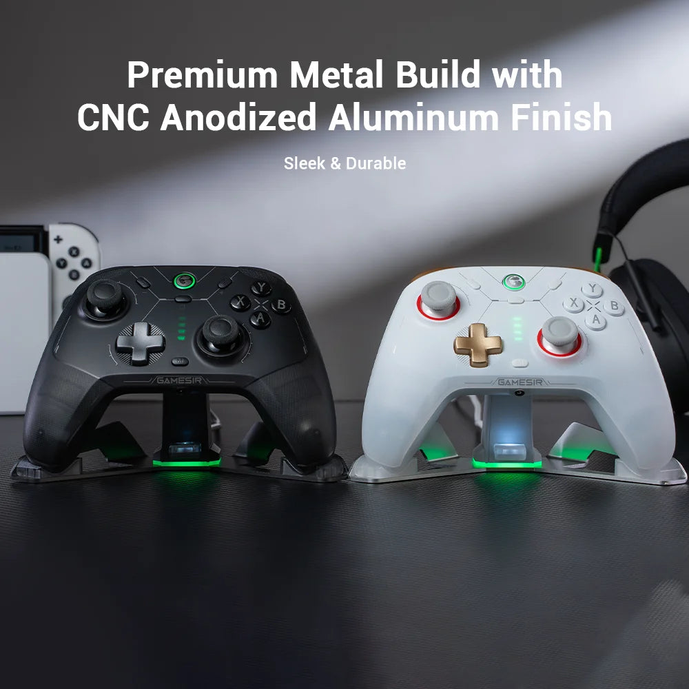 Showlu Smart General GameSir RGB controller charging dock stand with LED lighting and charging ports for gaming controllers.