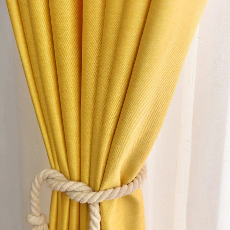 Black Ant modern yellow blackout curtains with thick sheer drapes, stylish window window treatment for light control and privacy