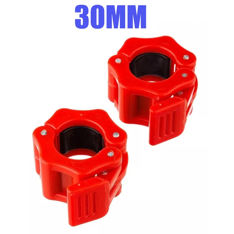 Two thick barbell and dumbbell buckle nuts for secure fixing, quick release, and durable support for weightlifting accessories.