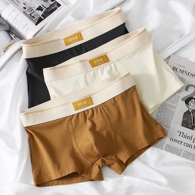 Men's breathable cotton boxer briefs in various sizes, featuring a comfortable fit and stylish design from Showlu Fashion Store.