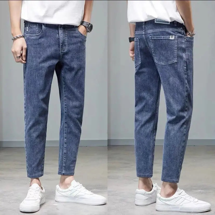 Comfortable Stylish Trendy Luxury Men's Jeans 2023 Summer Blue Cowboy Classic Jeans Casual Stretch Luxury Denim Pants for Men