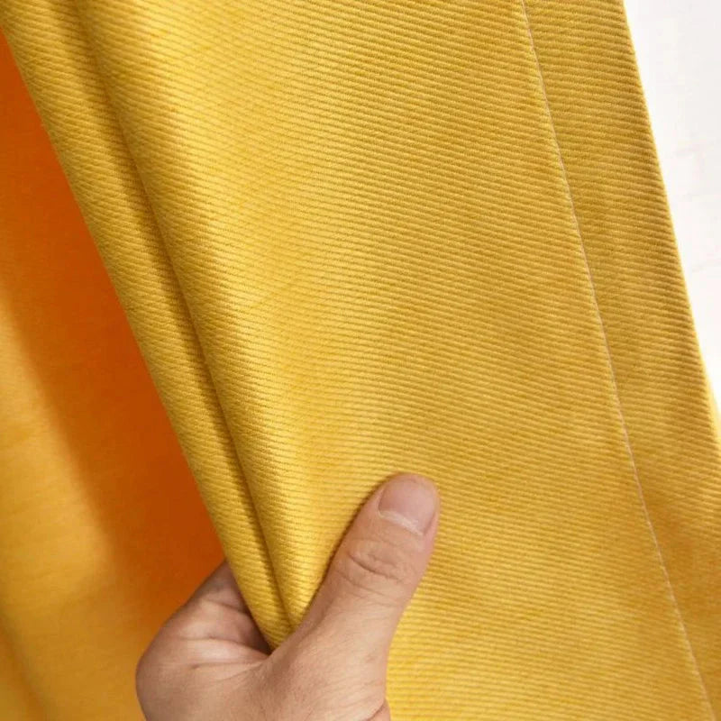 Black Ant modern yellow blackout curtains with thick sheer drapes, stylish window treatments for privacy and light control