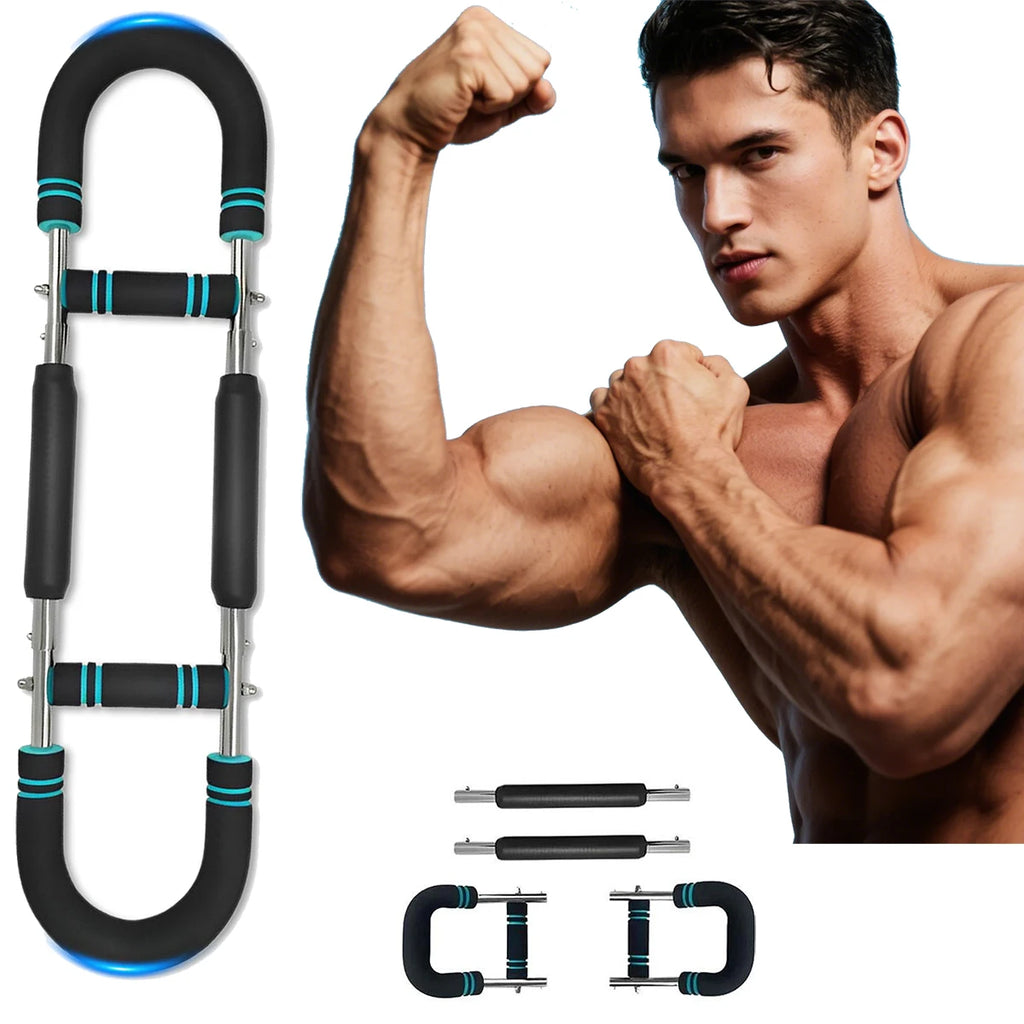 Showlu Adjustable Twister Arm Exerciser spring chest workout bar for arm and upper body strength training.
