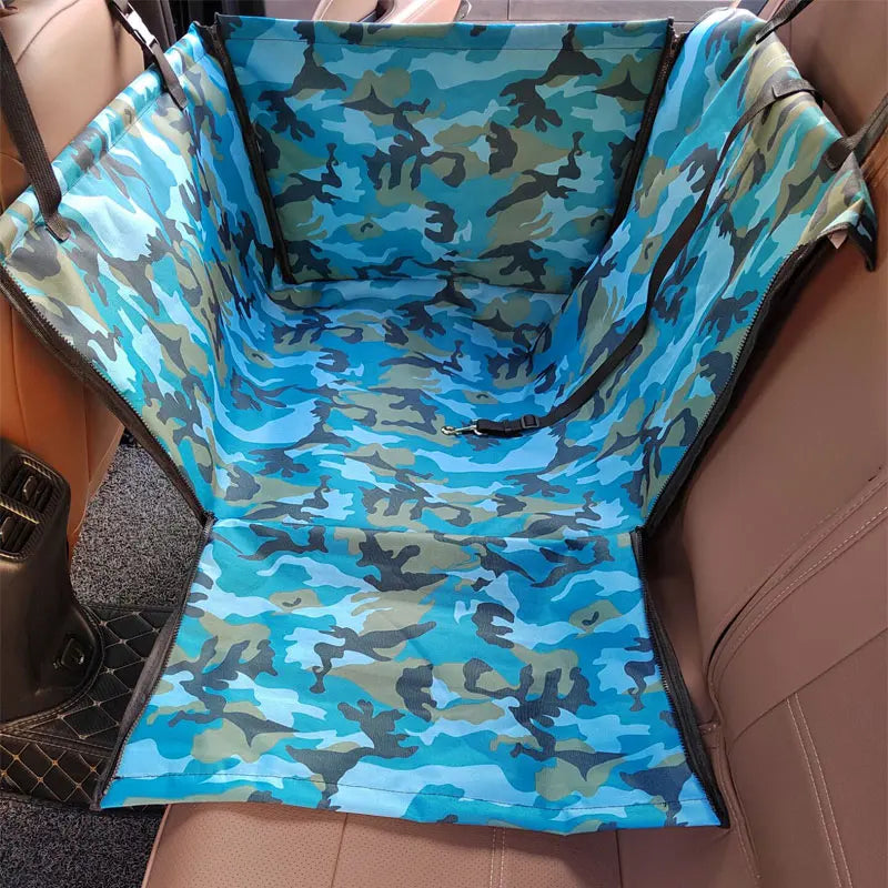 Waterproof Cawayi Kennel Dog Car Seat Cover by Showlu Fashion Store, a durable travel hammock mat for pets in a vehicle.