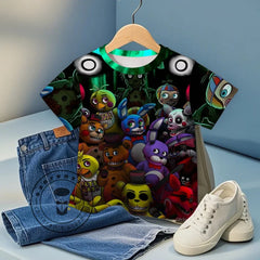 Fashion Clothing Kids 3D Five Night At Freddy Fnafs T-shirt Children Cartoon Tee Shirts T Shirt for Boys Sonic Clothes Girls Top