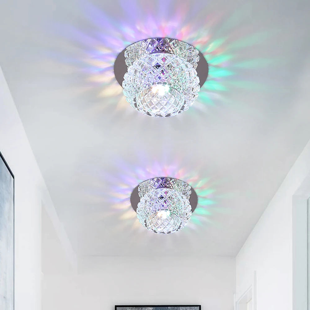 Modern crystal LED ceiling lamp by Showlu Fashion Store featuring stainless steel chandelier and elegant design.