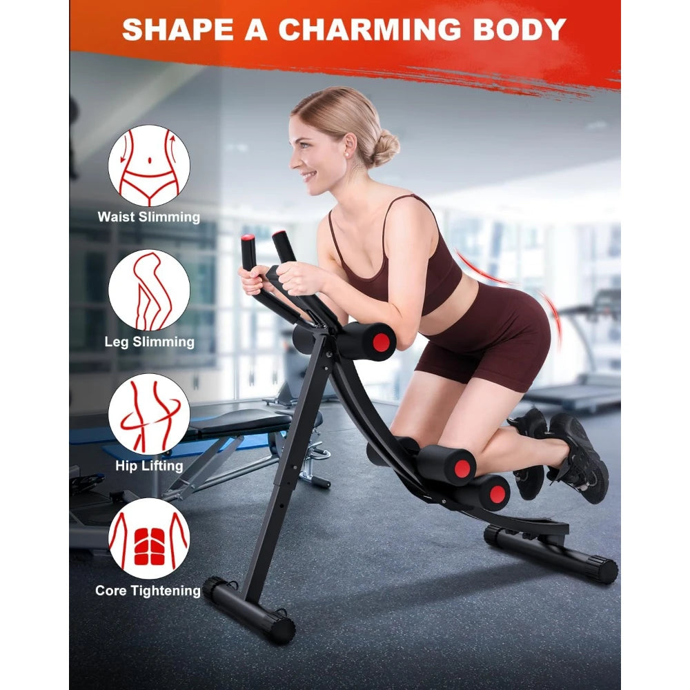 Showlu Adjustable Ab Machine for strength training, featuring padded support and compact design for home workout routines.