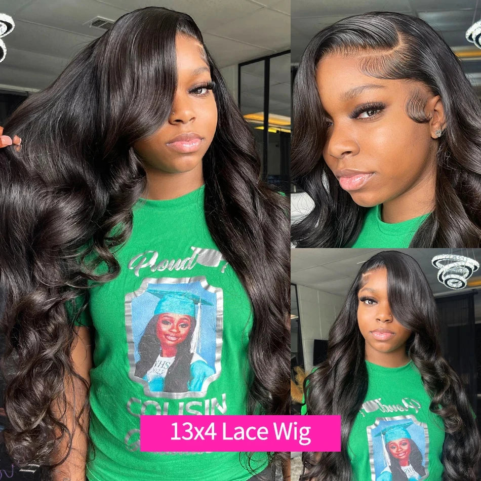 Body Wave Human Hair Wigs For Black Women 40 Inch Lace Front Human Hair Wig Brazilian Pre Plucked 13x4 13x6 Hd Lace Frontal Wig