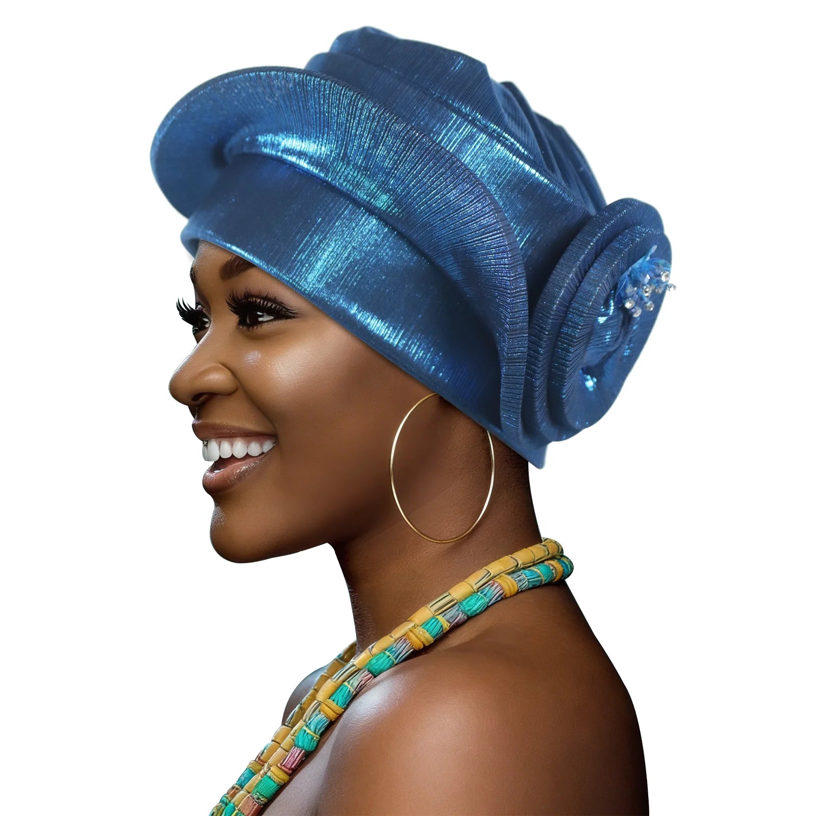 Showlu Smart General 2026 Auto Gele Nigerian headtie, stylish and easy-to-wear headwrap for special occasions and cultural events.