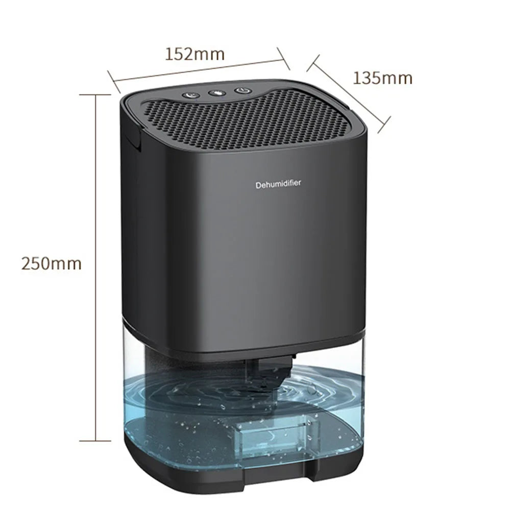 Showlu Smart Xiaomi Mini Electric Dehumidifier 1000ML compact device with water tank and control panel for moisture removal.