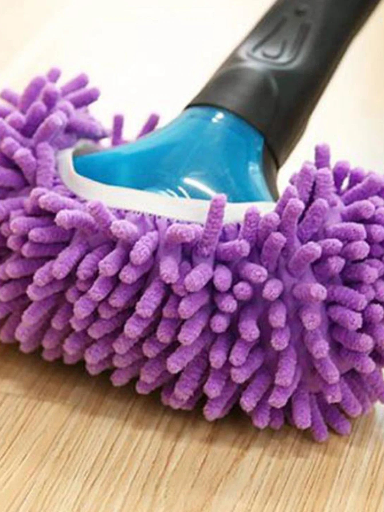 Showlu Fashion chenille dust mop slippers, polyester cleaning shoes designed for floor dusting and easy home cleaning.