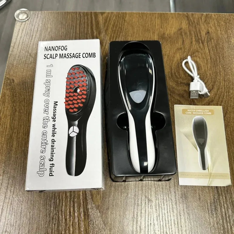 Showlu Smart Laser Hair Growth Comb with red and blue light therapy for scalp massaging and hair growth stimulation.