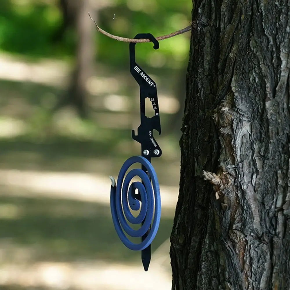 Creative Tent Ground Stakes Portable Foldable Outdoor Tent Nail Stainless Steel Bottle Opener Mosquito Coil Holder SHOWLU FASHION STORE