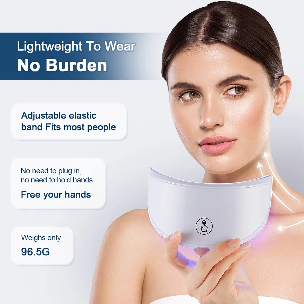 Showlu Smart General LED Face Mask Pro with adjustable straps and blue LED lights for skincare treatment.