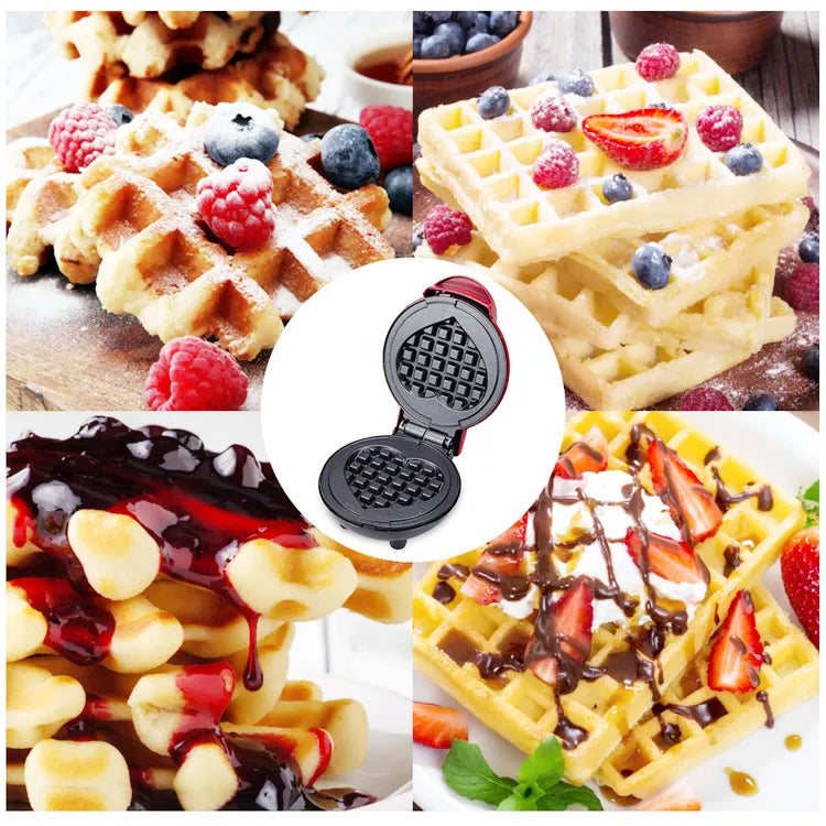 Showlu Smart General mini electric waffle maker with non-stick surface and 350W compact design, suitable for quick waffle baking.