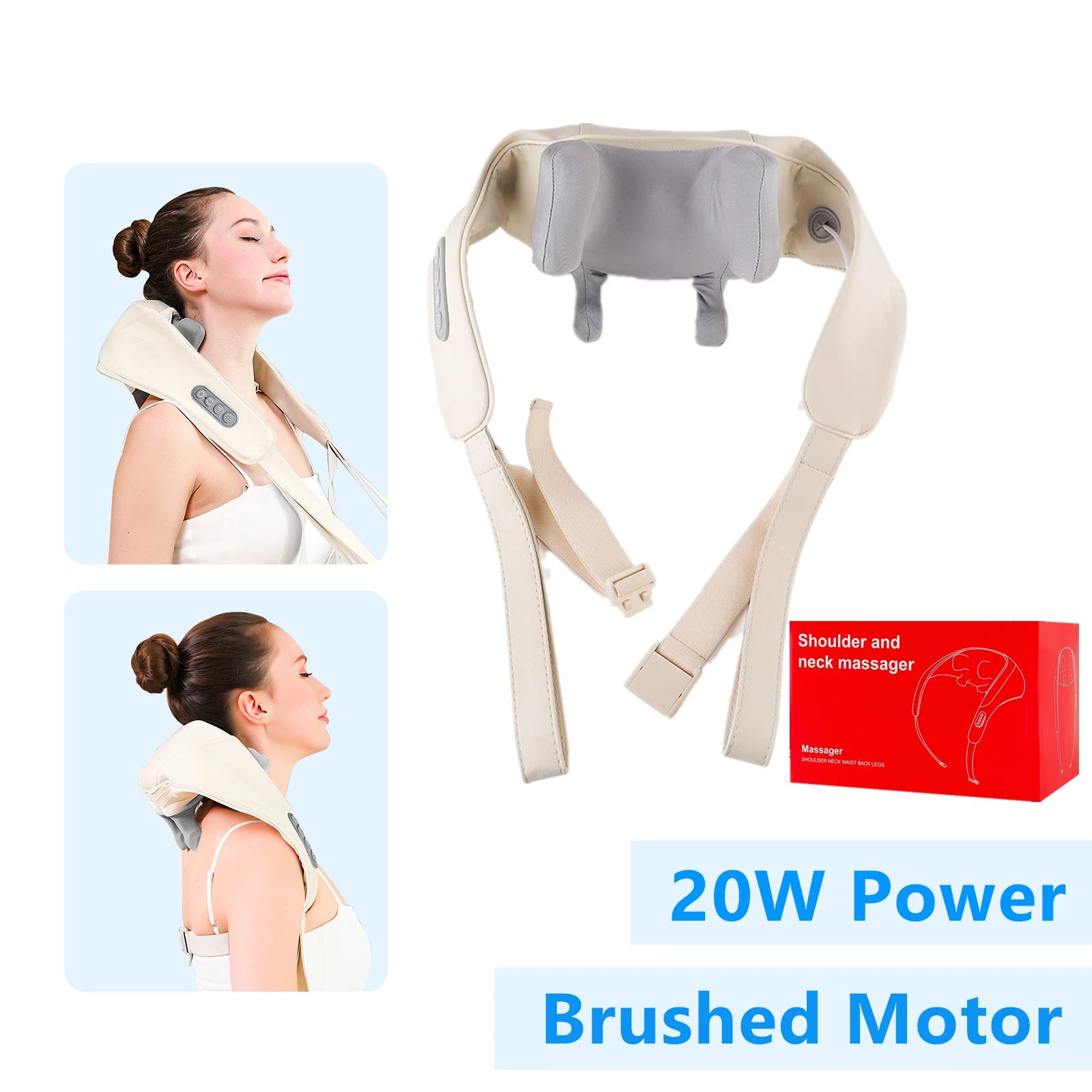 Showlu Smart General electric deep tissue neck and shoulder massage shawl with heating and adjustable massage nodes.