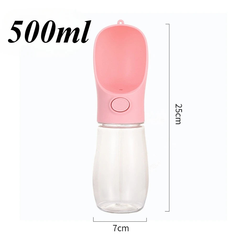 Showlu portable glass dog water bottle with leakproof outdoor pet bowl for on-the-go hydration.