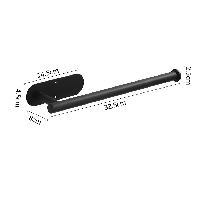 Wall mounted paper towel holder by Showlu Smart General, shown in a modern kitchen with paper towels ready for use.