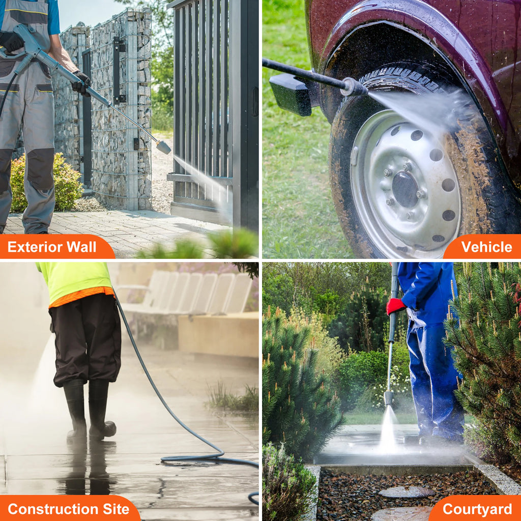Showlu Smart General car detailing pressure washer kit with spray nozzles and hose for effective vehicle cleaning.