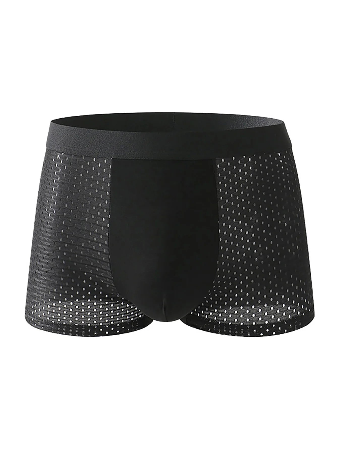 Showlu men's ice silk mesh boxer shorts in an 8-pack, breathable and lightweight men's underwear set, displayed in a product image.