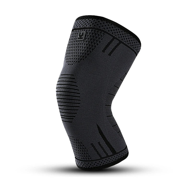 Showlu Fashion knee support sleeve with elastic compression for sports like basketball, volleyball, and running.