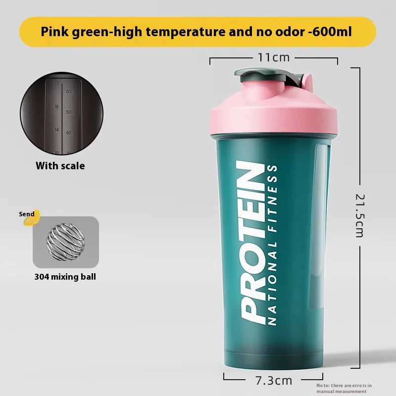 Gianxi Shaking Cup Fitness Sports Water Cup Protein Powder Shaking Cup Milk Shake Brewing Mixing Cup Male Female Cup