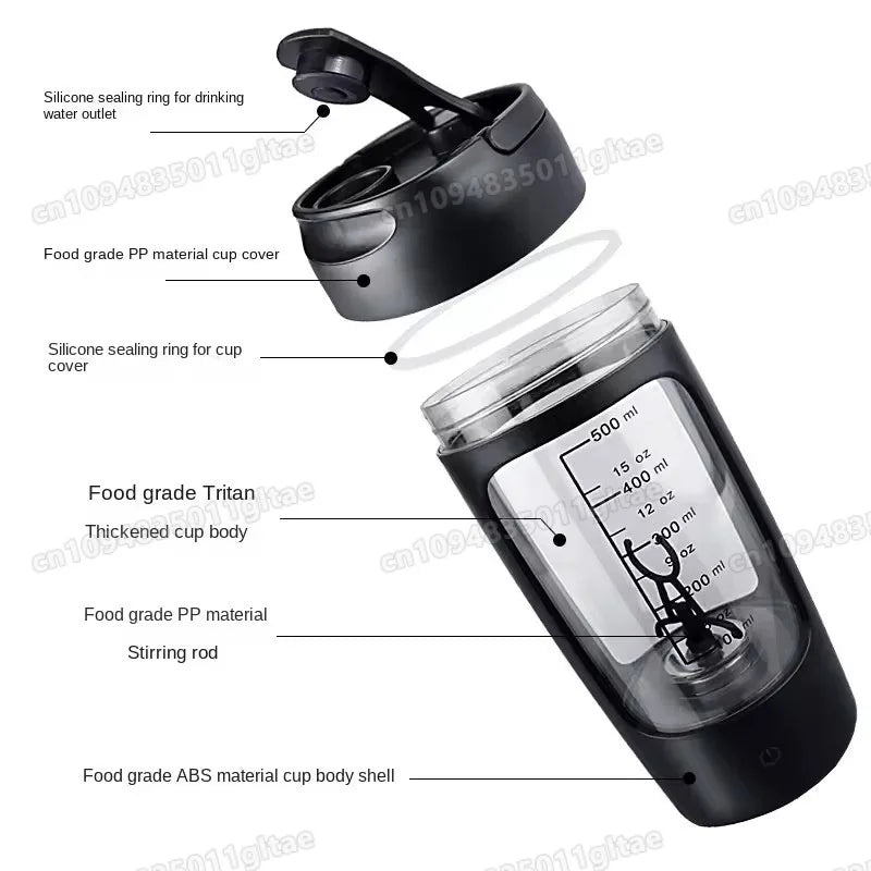 New Electric Protein Powder Mixing Cup Automatic Shaker Bottle Mixer Shake Bottle Milk Coffee Blender Kettle fro Gym Outdoor Cup