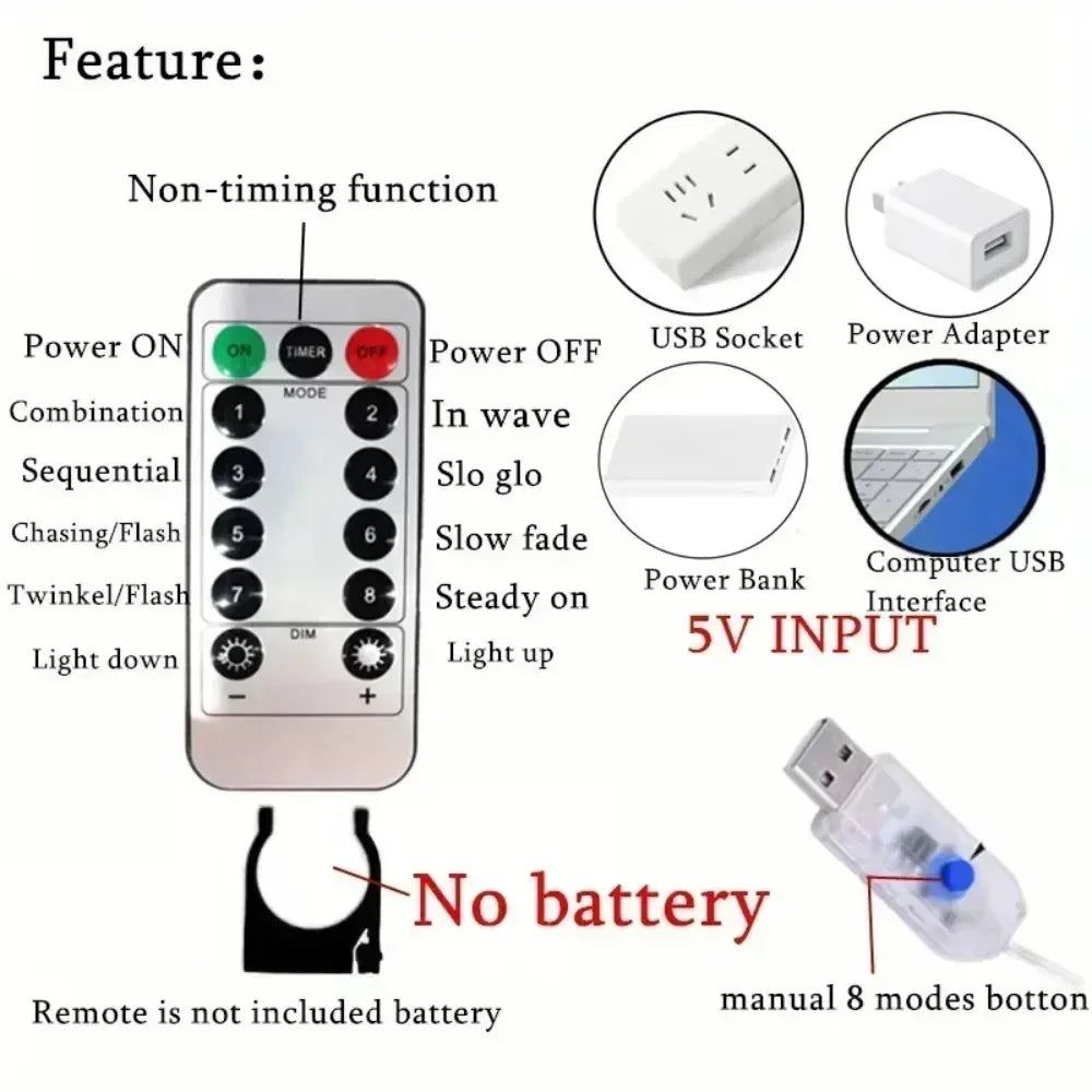 Showlu Smart General LED curtain fairy lights hanging with warm glow, perfect for home decor and festive ambiance.