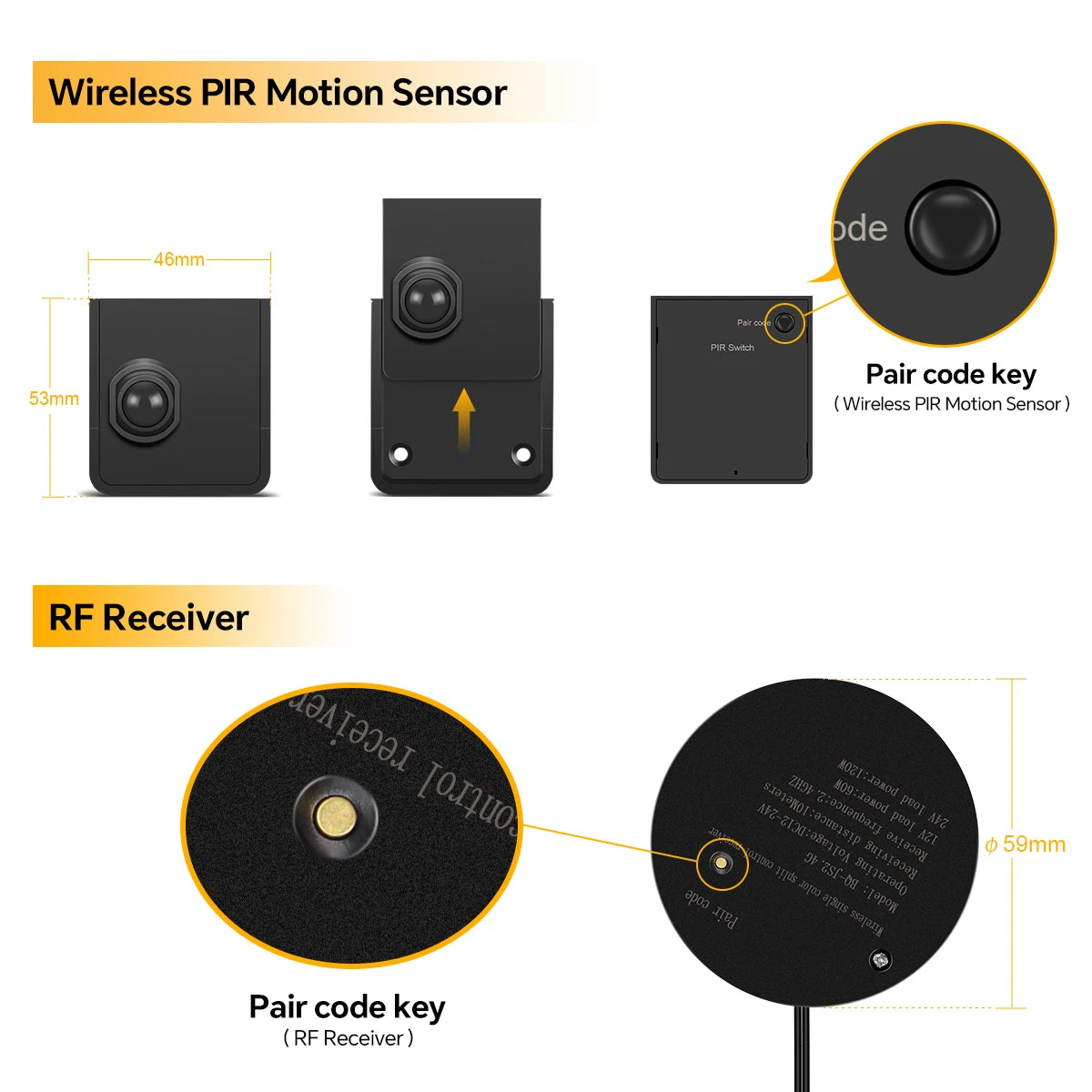 Showlu Smart COB Motion Sensor LED Strip Light Kit showing flexible LED strip with motion sensor for smart lighting.