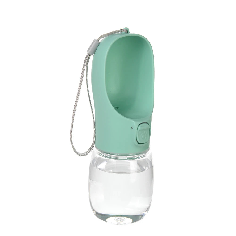 Showlu portable leakproof dog water bottle with built-in bowl for large and small pets, ideal for on-the-go hydration.